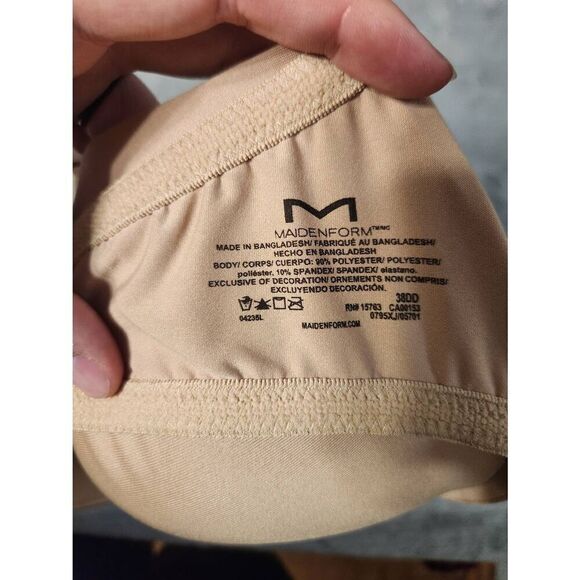 Maidenform One Fab Fit Everyday Demi T-Shirt Underwire Bra 07959 size 38DD Beige - Picture 3 of 3